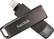Front. SanDisk - 64GB iXpand Flash Drive Luxe for iPhone Lightning and Type-C Devices - Black.