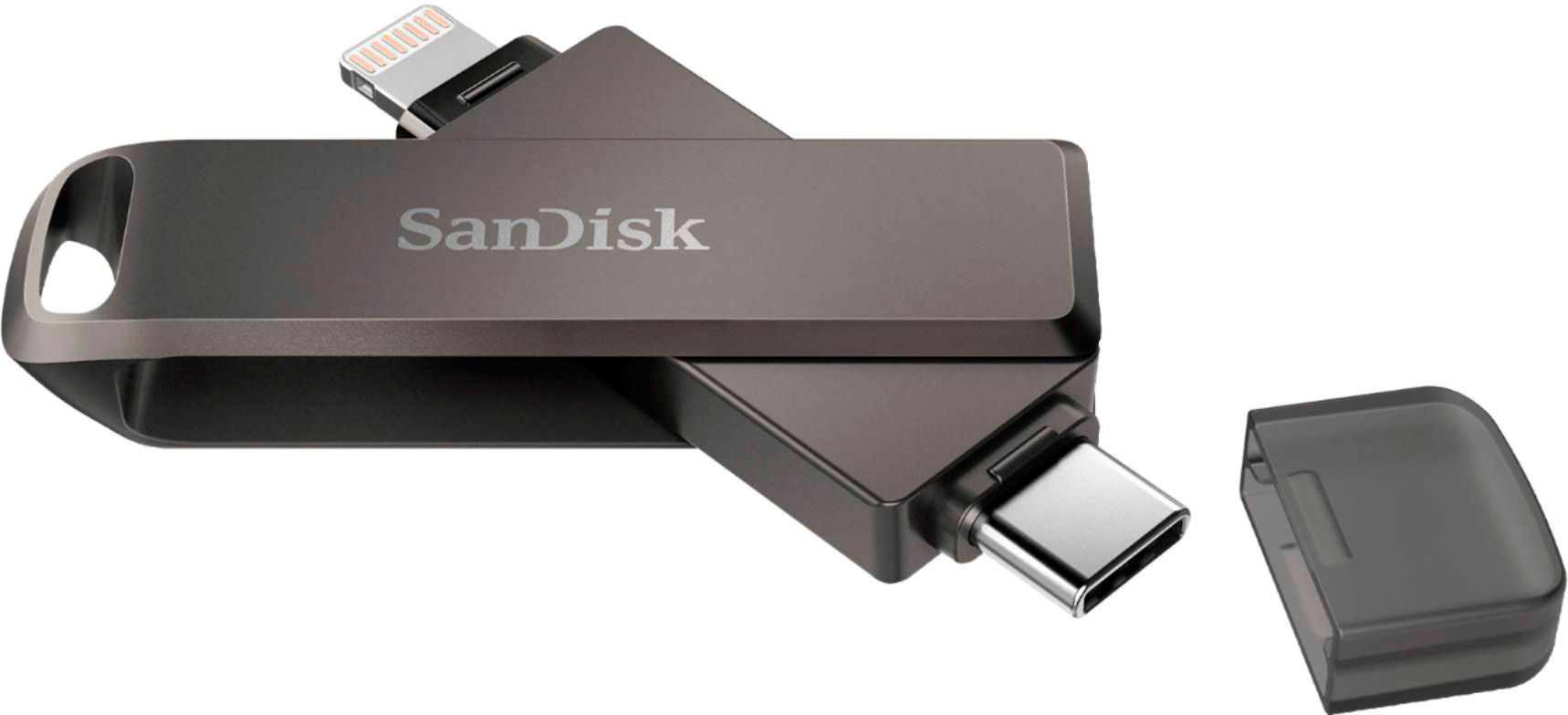 SanDisk 64GB iXpand Flash Drive Luxe for iPhone Lightning and Type 