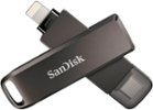 SanDisk - 128GB iXpand Phone Drive Luxe for iPhone Lightning and Type-C Devices - Black