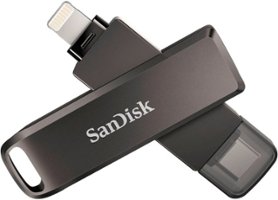 SanDisk - 128GB iXpand Flash Drive Luxe for iPhone Lightning and Type-C Devices - Front_Zoom
