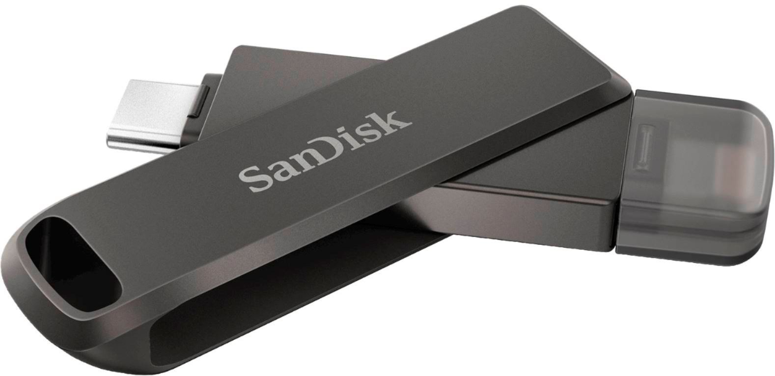SanDisk - 128GB iXpand Flash Drive Luxe for iPhone Lightning and Type-C  Devices