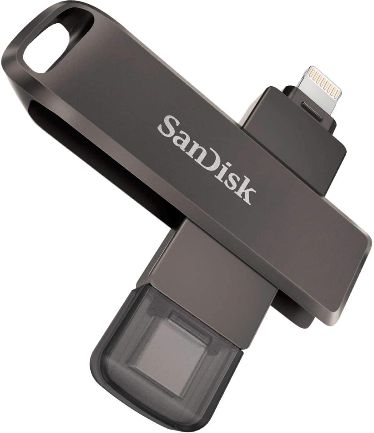 SanDisk 256GB iXpand Phone Drive Luxe for iPhone Lightning and Type-C  Devices Black SDIX70N-256G-AN6NE - Best Buy