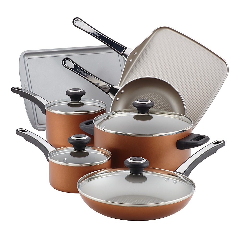 Farberware 15-Piece Dishwasher Safe High Performance Nonstick Pots