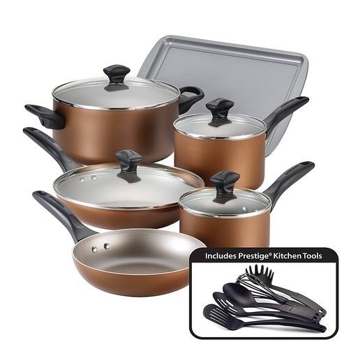 UPC 631899218902 product image for Farberware - 15-Piece Cookware Set - Copper | upcitemdb.com