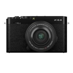 Fujifilm X E4 Mirrorless Camera with XF27mmF2.8 R WR Lens Black Fujifilm X E4 Mirrorless Camera with XF27mmF2.8 R WR Lens Black