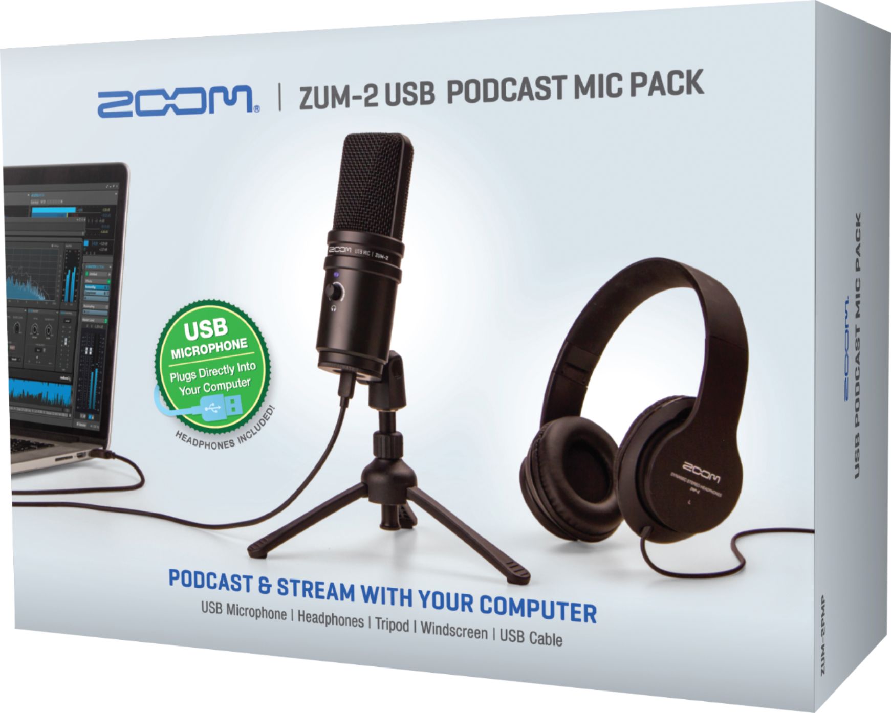 Zoom - ZUM-2 Wired USB Podcasting Microphone Pack