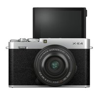 Fujifilm - X-E4 Mirrorless Camera with XF27mmF2.8 R WR Lens - Silver - Front_Zoom