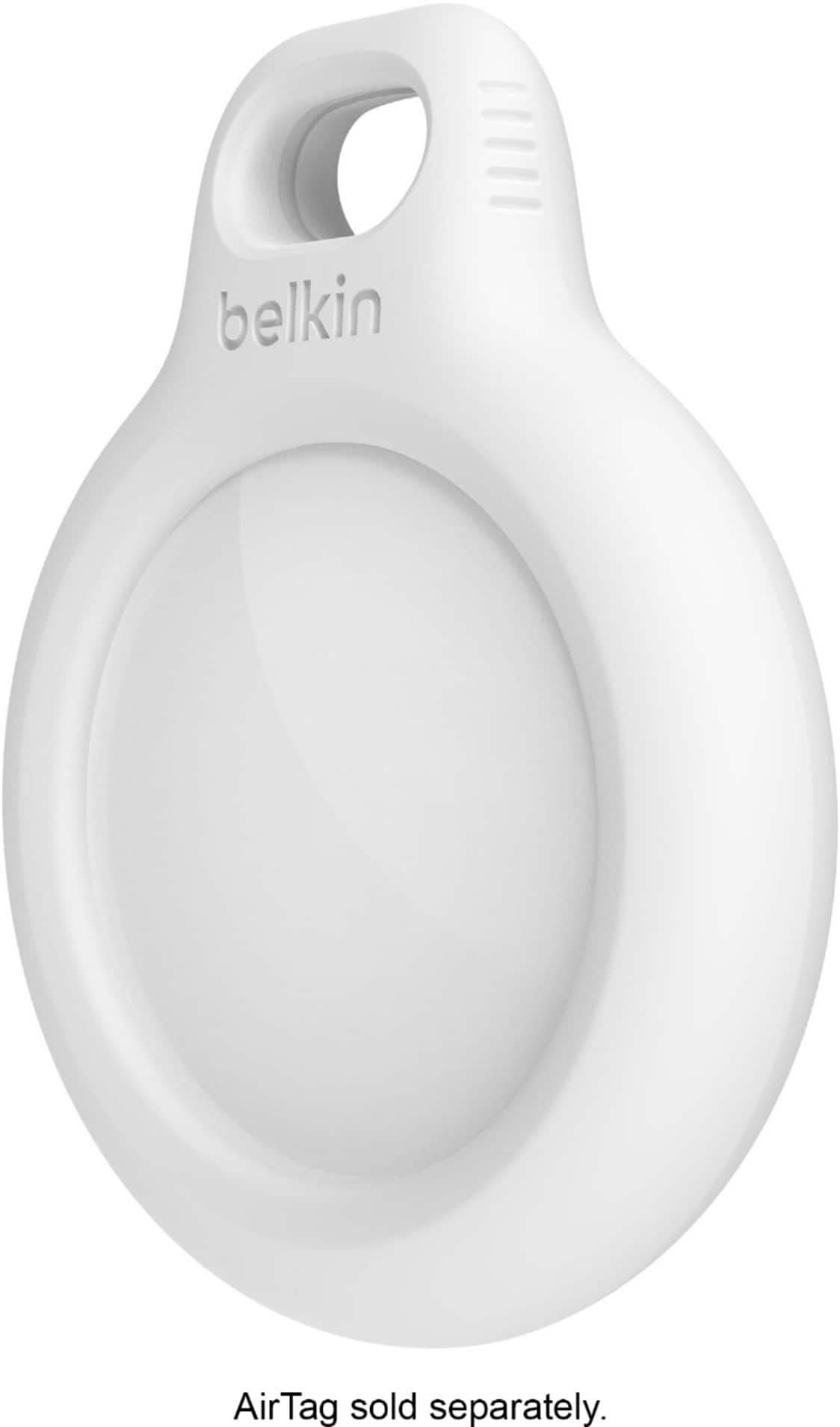 Alt View 12. Belkin - Secure Holder with Key Ring for Apple Airtag - White.