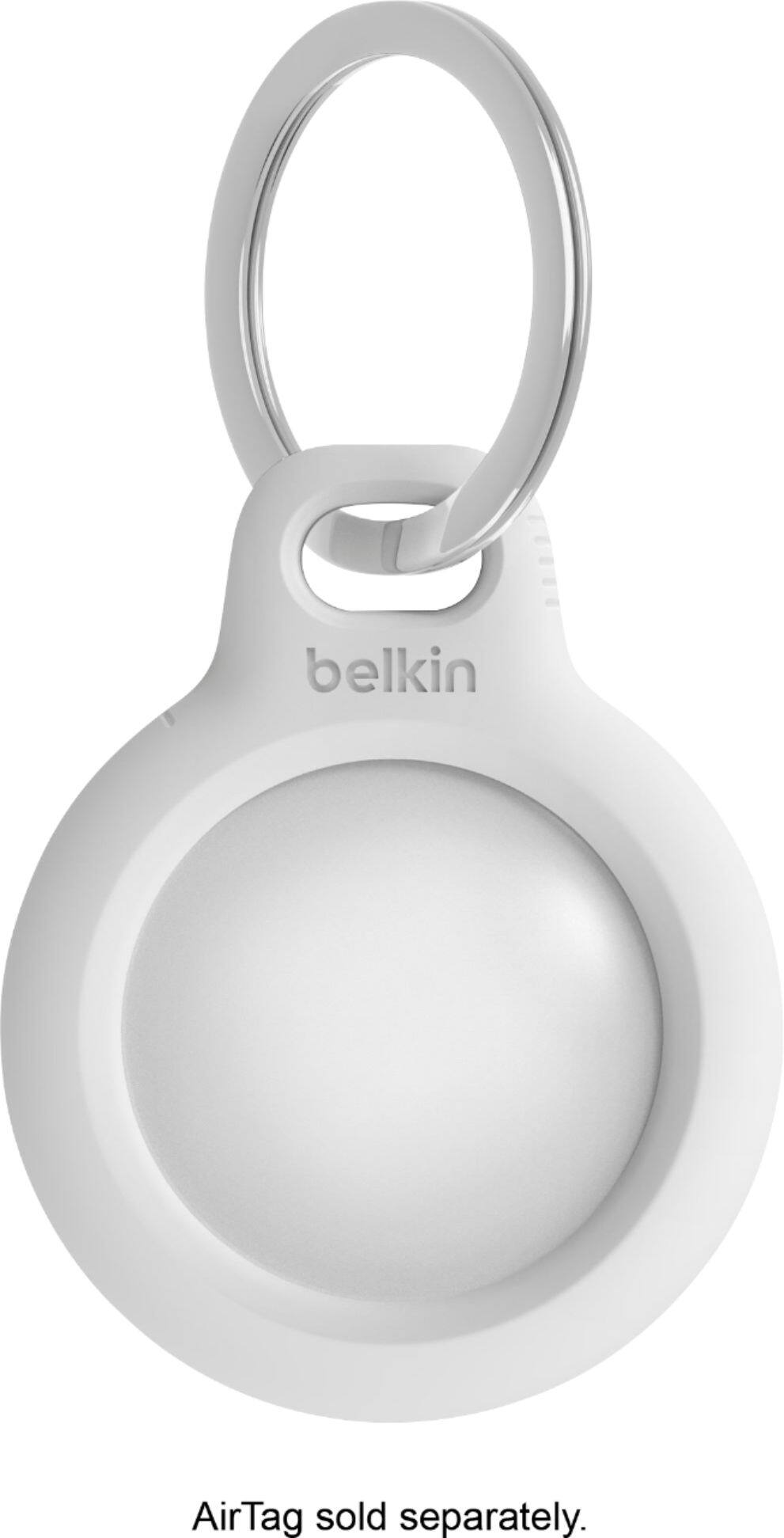 Alt View 15. Belkin - Secure Holder with Key Ring for Apple Airtag - White.