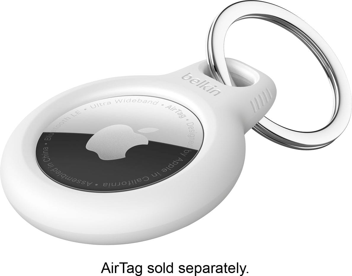 Alt View 17. Belkin - Secure Holder with Key Ring for Apple Airtag - White.