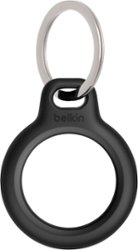 Belkin - Secure Holder with Key Ring for Apple Airtag - Black - Front_Zoom