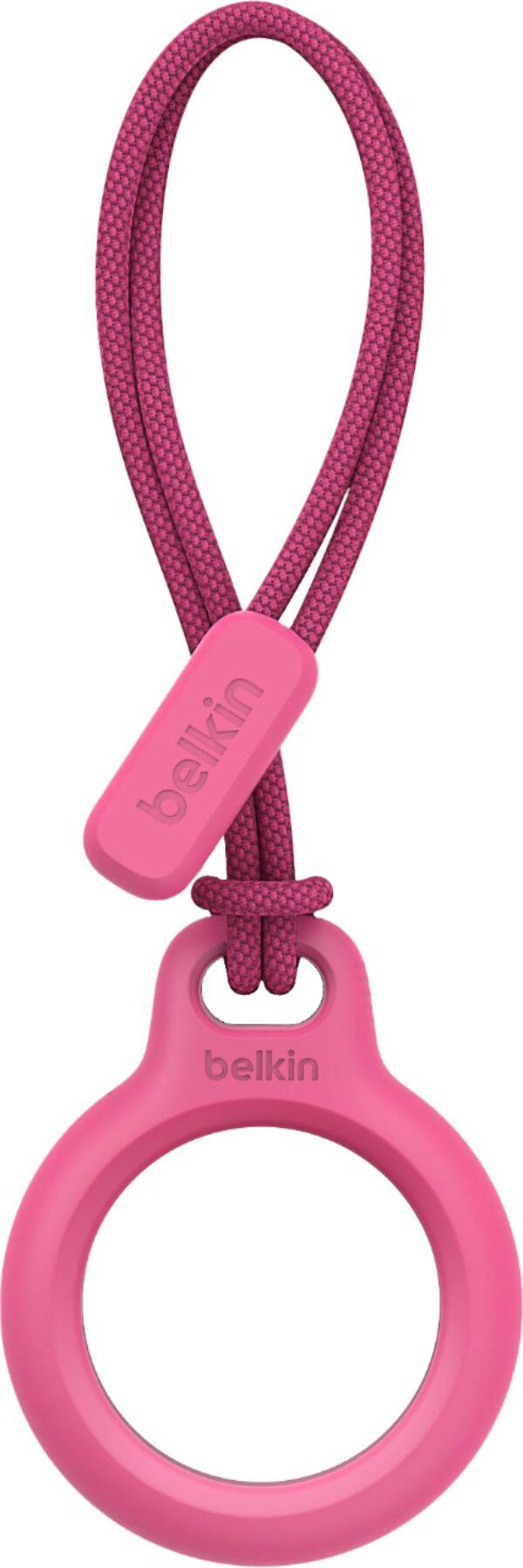 Front. Belkin - Secure Holder with Strap for AirTag - Pink.
