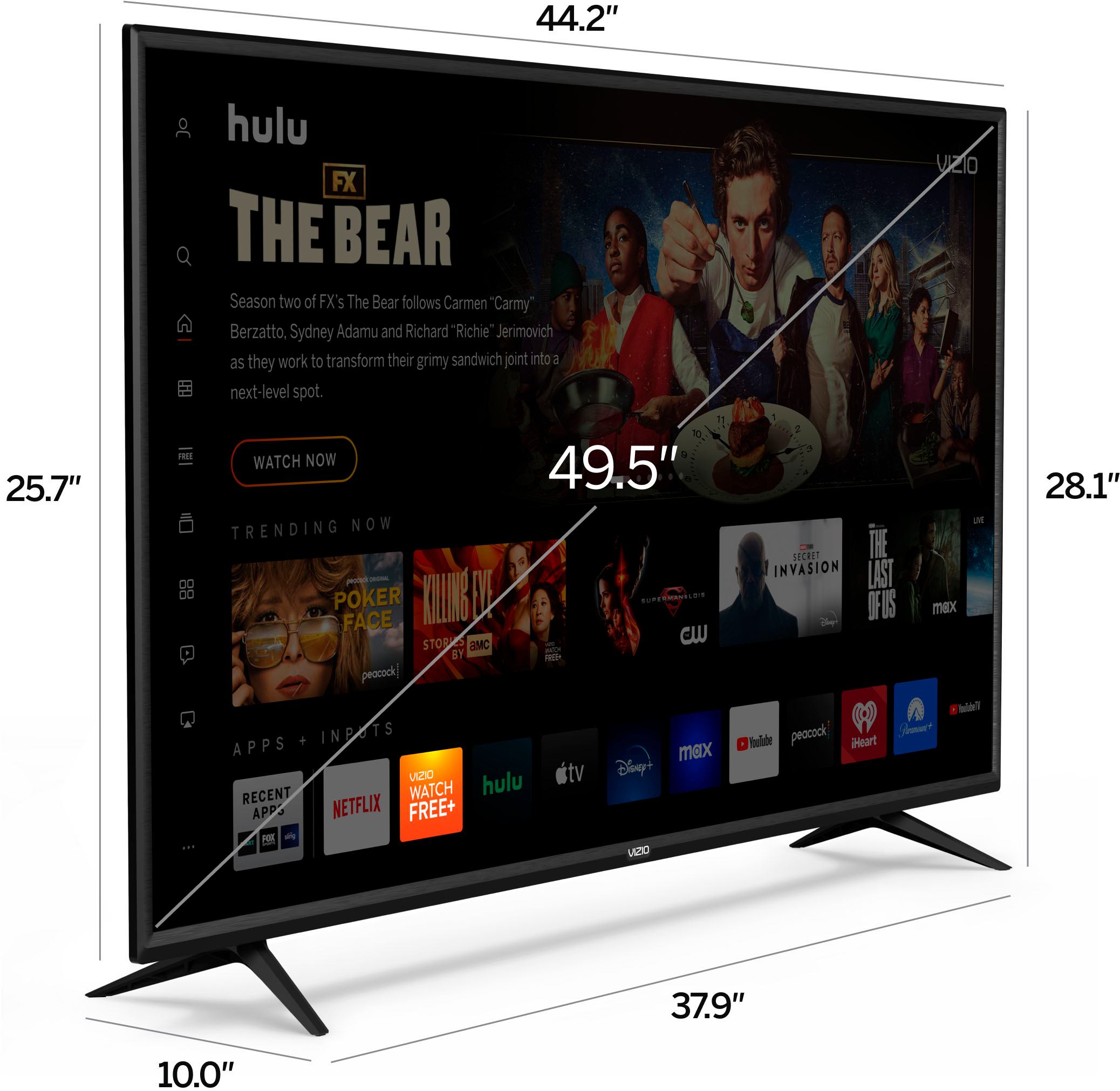 VIZIO Smart LED TV Class V-Series 4K Ultra HD (2160p) de 50 pulgadas  (V505-G9) (renovado)