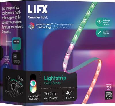 Bande Lumineuse à DEL Intelligente Wi-Fi Geeni Prisma, Couleur Et Blanc 3 M 0529471p Bande Lumineuse à DEL Intelligente Wi-Fi Geeni Prisma, Couleur Et Blanc 3 M 0529471p