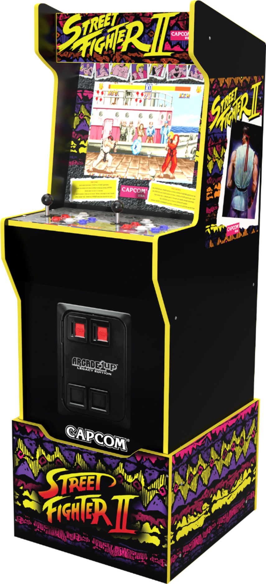Arcade1Up Street Fighter Legacy Edition Arcade with Riser & Lit