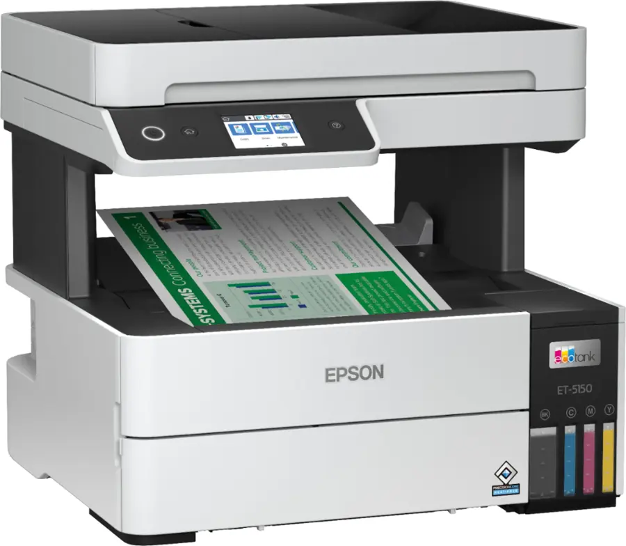 Alt View 13. Epson - EcoTank Pro ET-5150 Wireless All-in-One Supertank Printer - White.