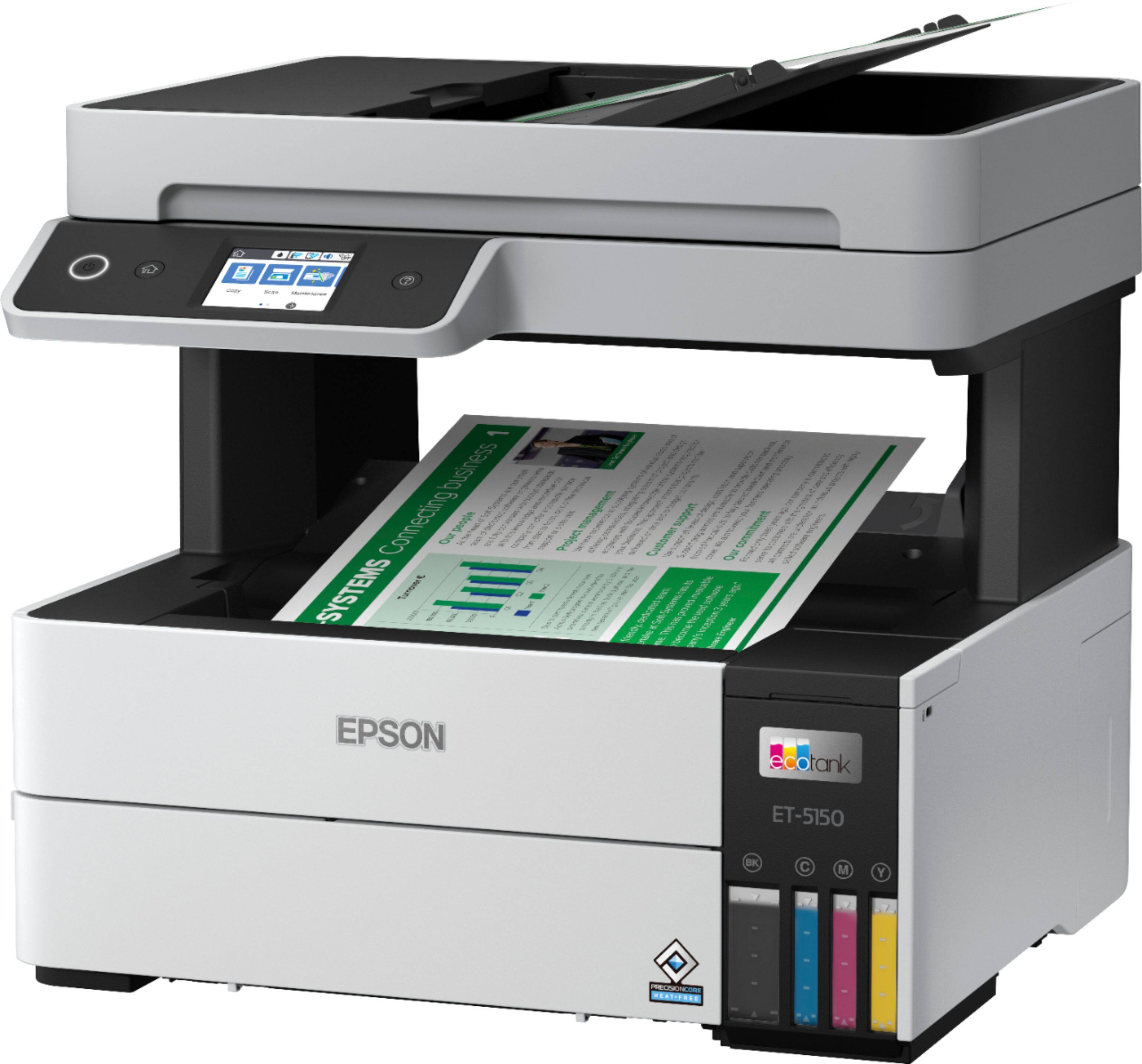 Alt View 14. Epson - EcoTank Pro ET-5150 Wireless All-in-One Supertank Printer - White.