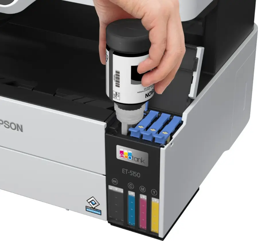 Alt View 17. Epson - EcoTank Pro ET-5150 Wireless All-in-One Supertank Printer - White.