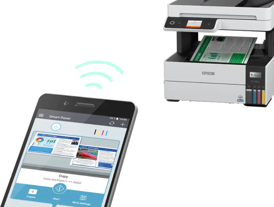 Alt View 20. Epson - EcoTank Pro ET-5150 Wireless All-in-One Supertank Printer - White.