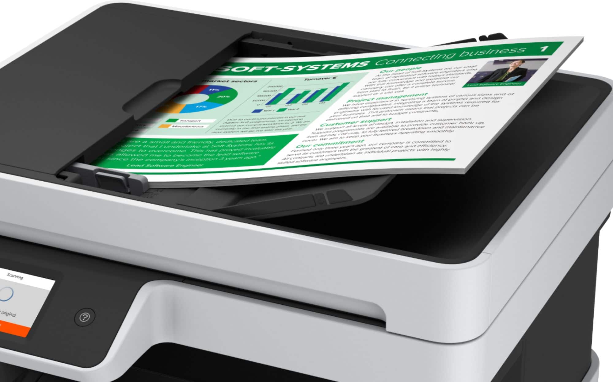 Alt View 21. Epson - EcoTank Pro ET-5150 Wireless All-in-One Supertank Printer - White.