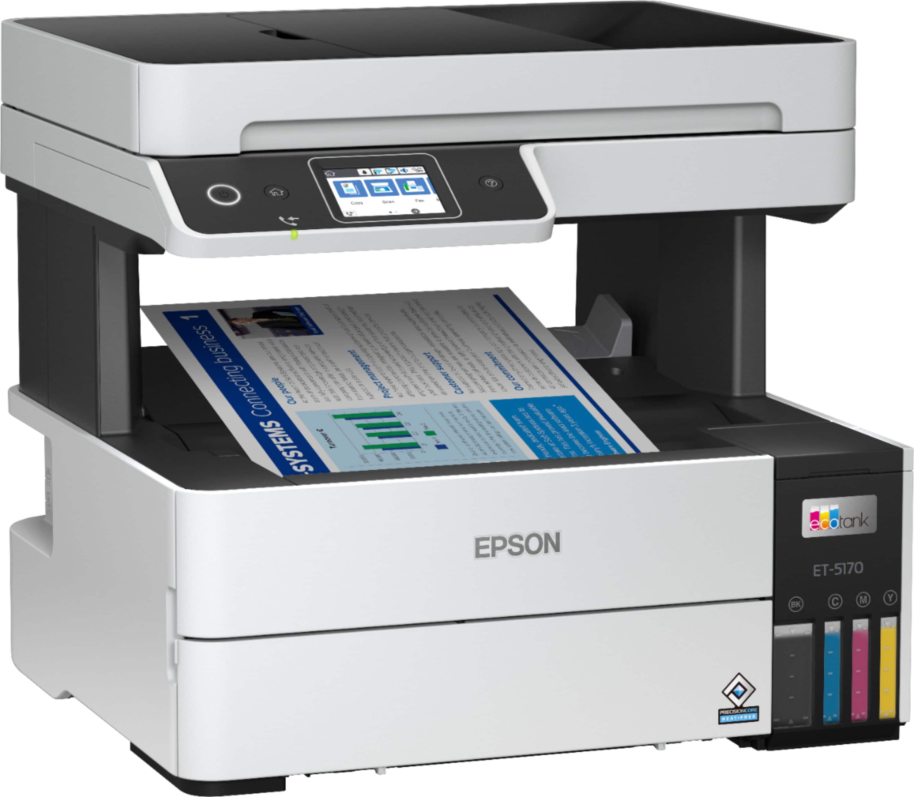 Alt View 13. Epson - EcoTank Pro ET-5170 Wireless All-in-One Supertank Printer - White.