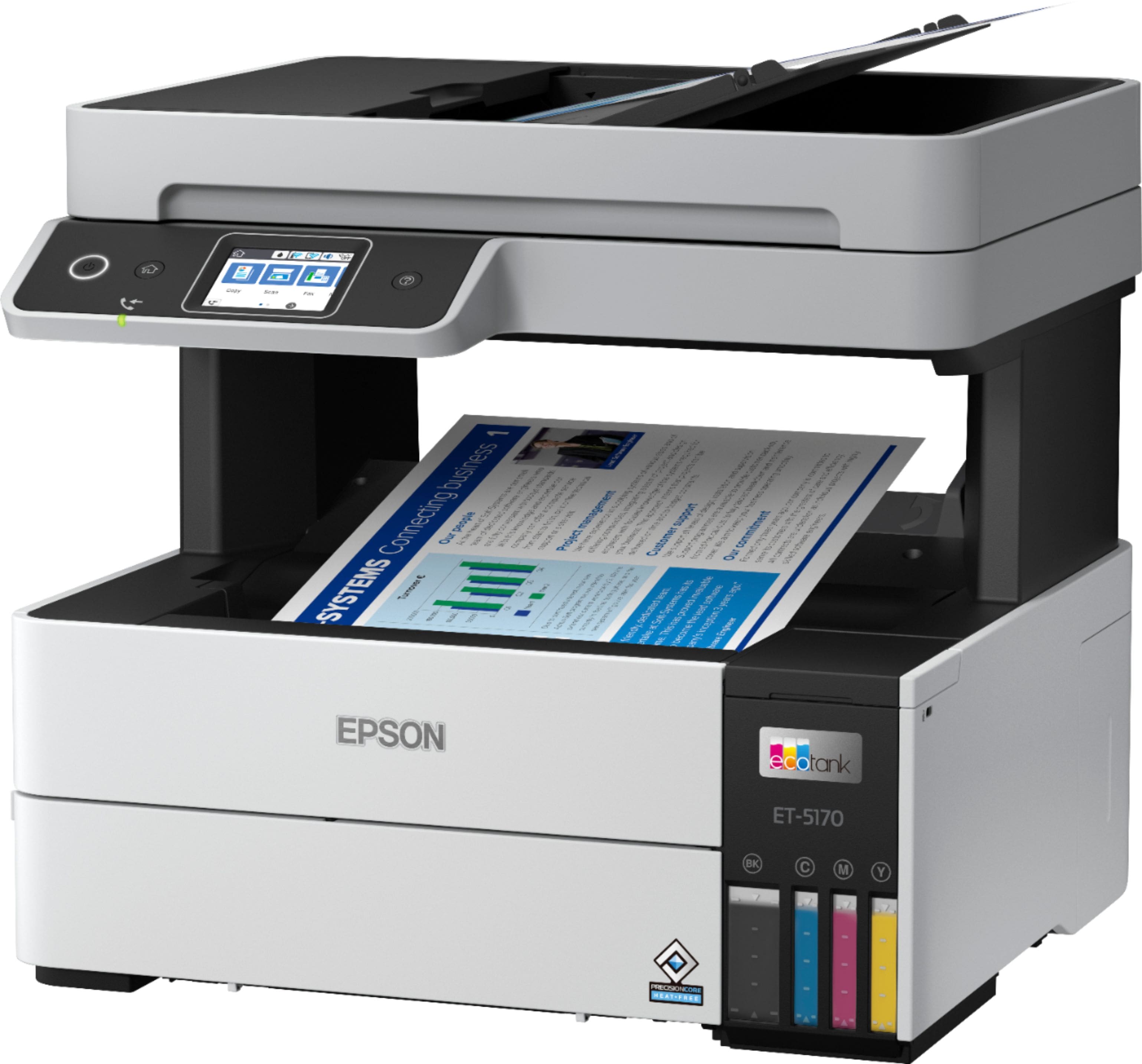 Alt View 14. Epson - EcoTank Pro ET-5170 Wireless All-in-One Supertank Printer - White.