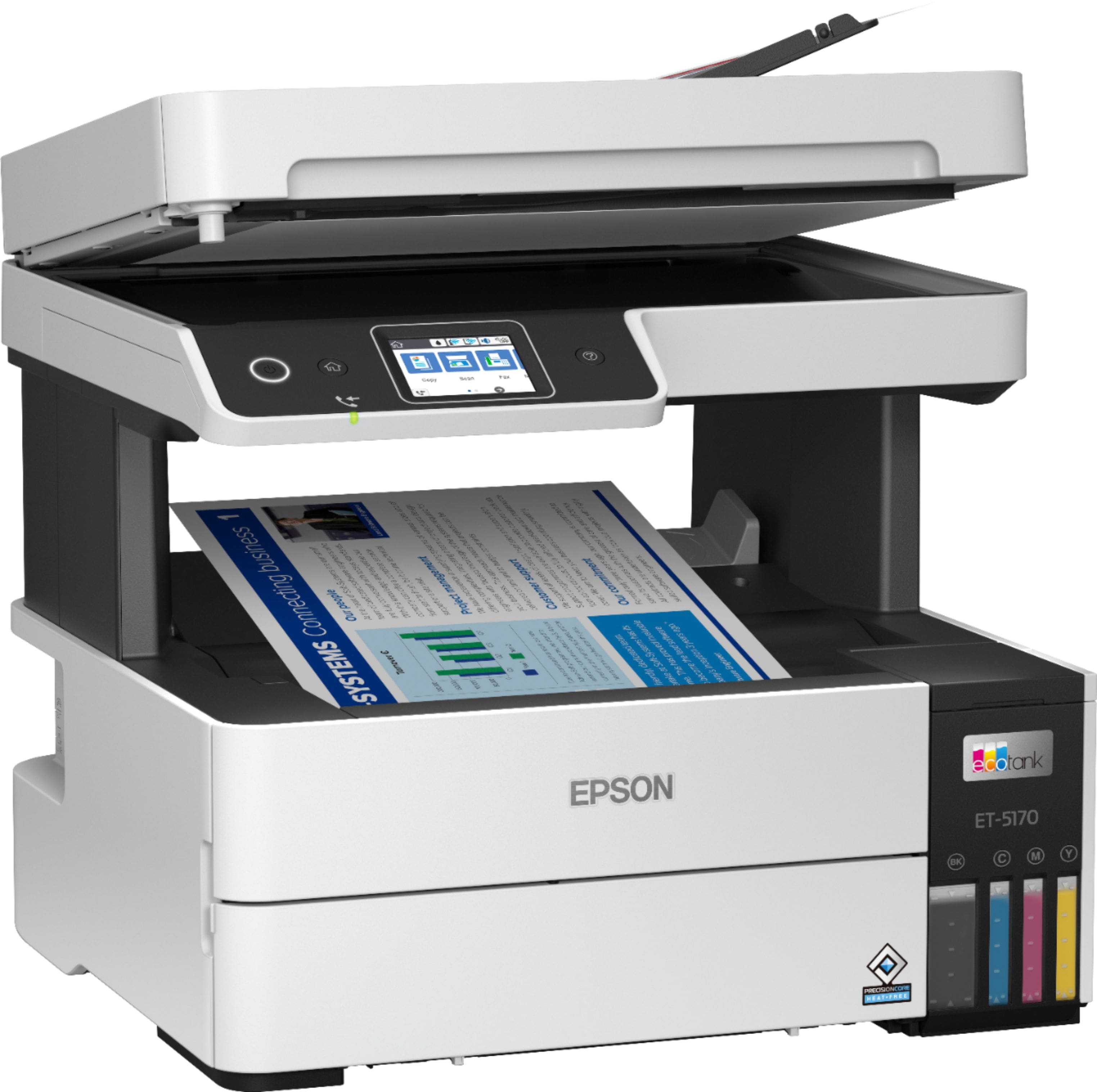 Alt View 16. Epson - EcoTank Pro ET-5170 Wireless All-in-One Supertank Printer - White.