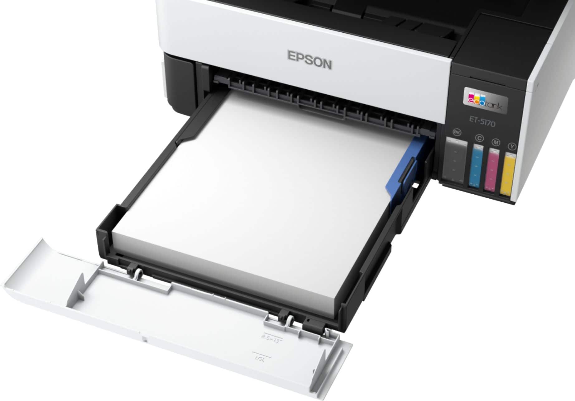 Alt View 22. Epson - EcoTank Pro ET-5170 Wireless All-in-One Supertank Printer - White.