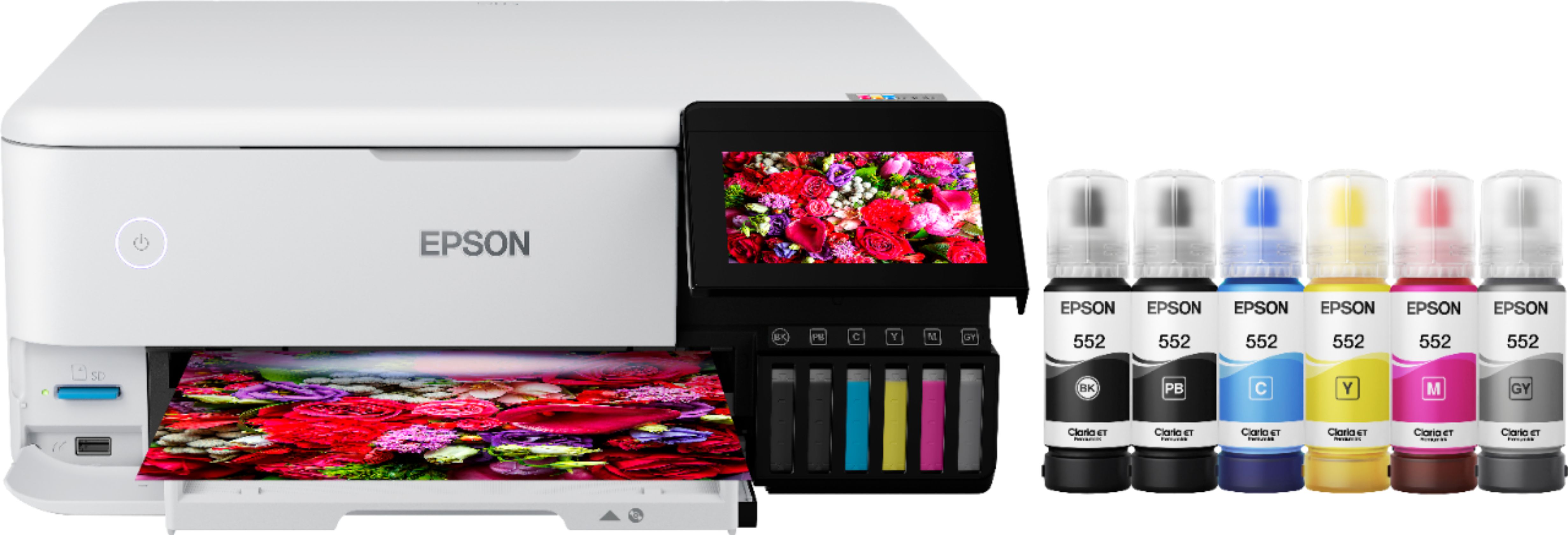 Underlegen Fordeling videnskabsmand Epson EcoTank® Photo ET-8500 Wireless Color All-in-One Supertank Printer  C11CJ20201 - Best Buy