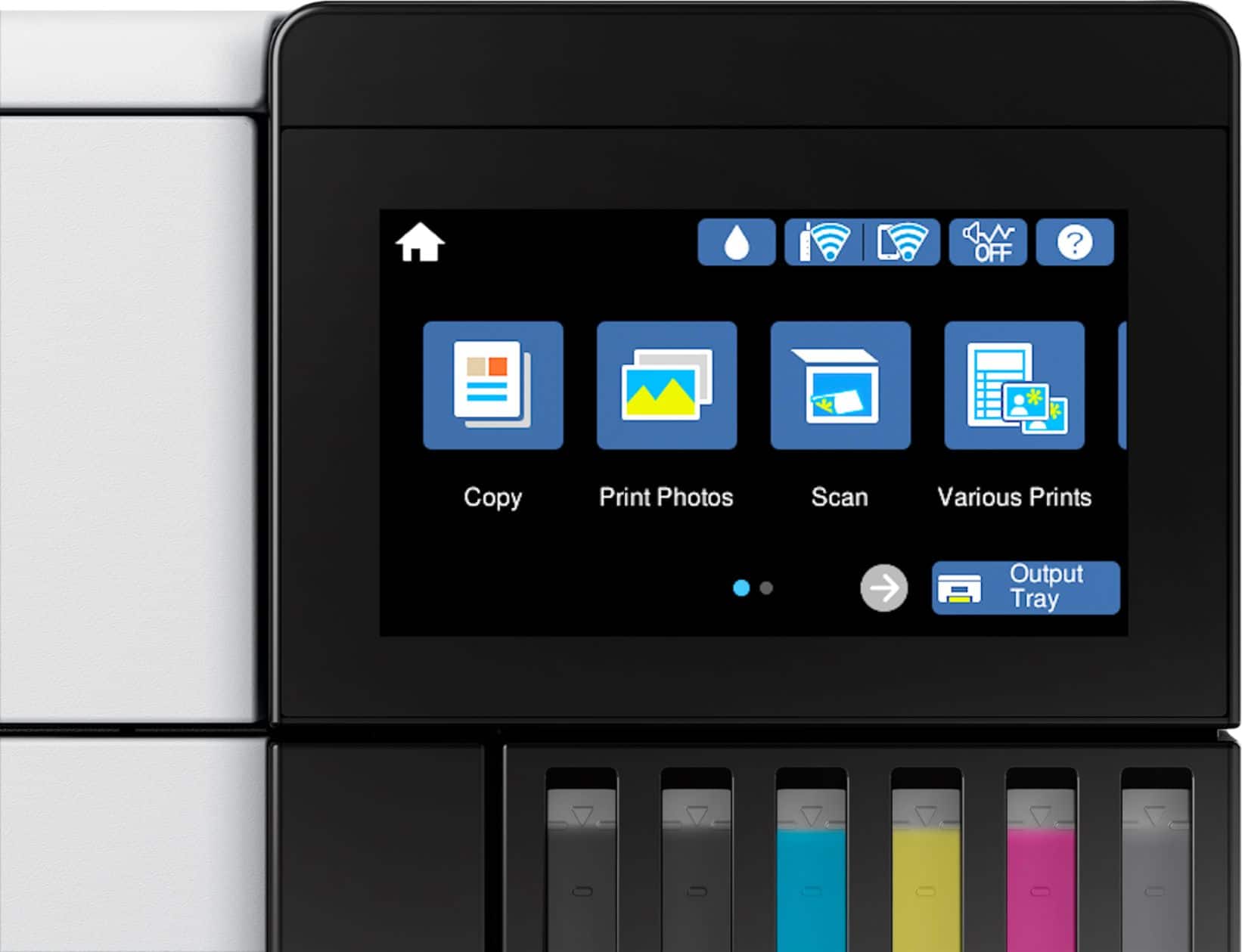 Alt View 19. Epson - EcoTank® Photo ET-8500 Wireless Color All-in-One Supertank Printer - White.