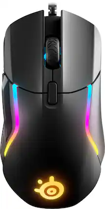 Front. SteelSeries - Rival 5 Wired Optical Gaming Mouse with RGB Lighting - Black.