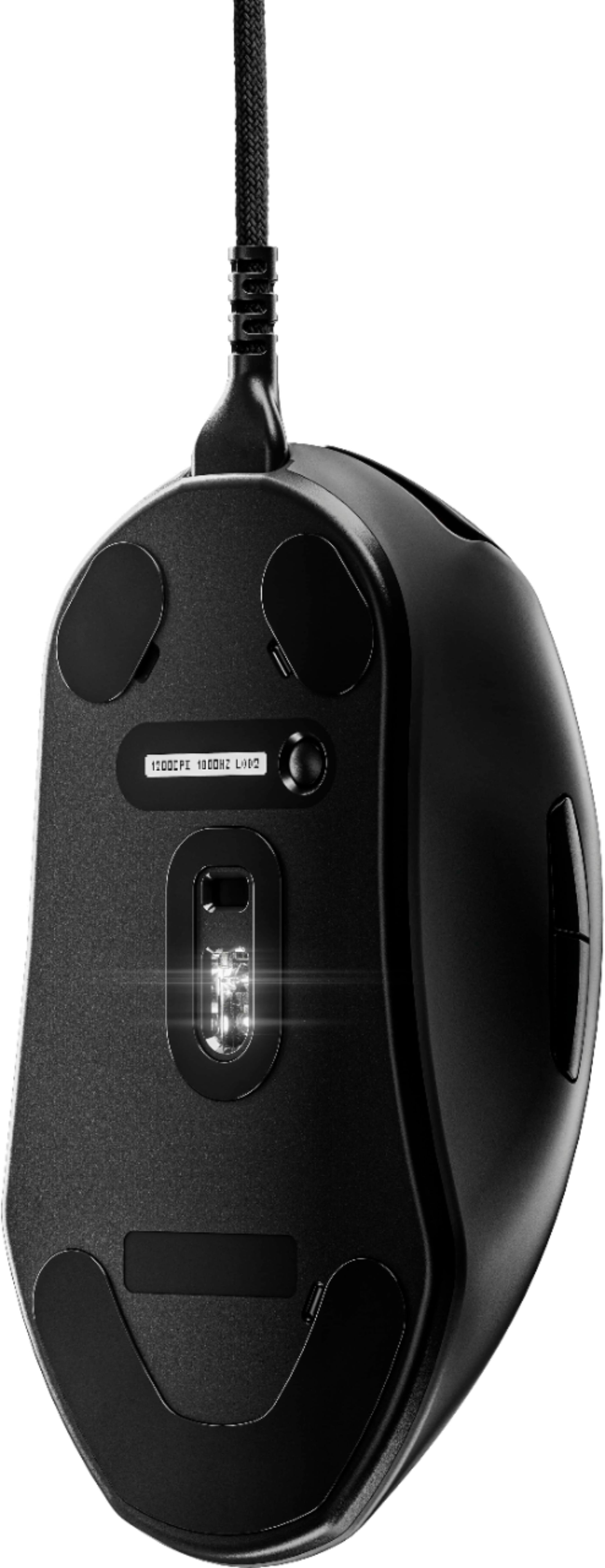 Back View: SteelSeries - Prime Lightweight Wireless Optical Gaming Mouse with RGB Lighting - Black
