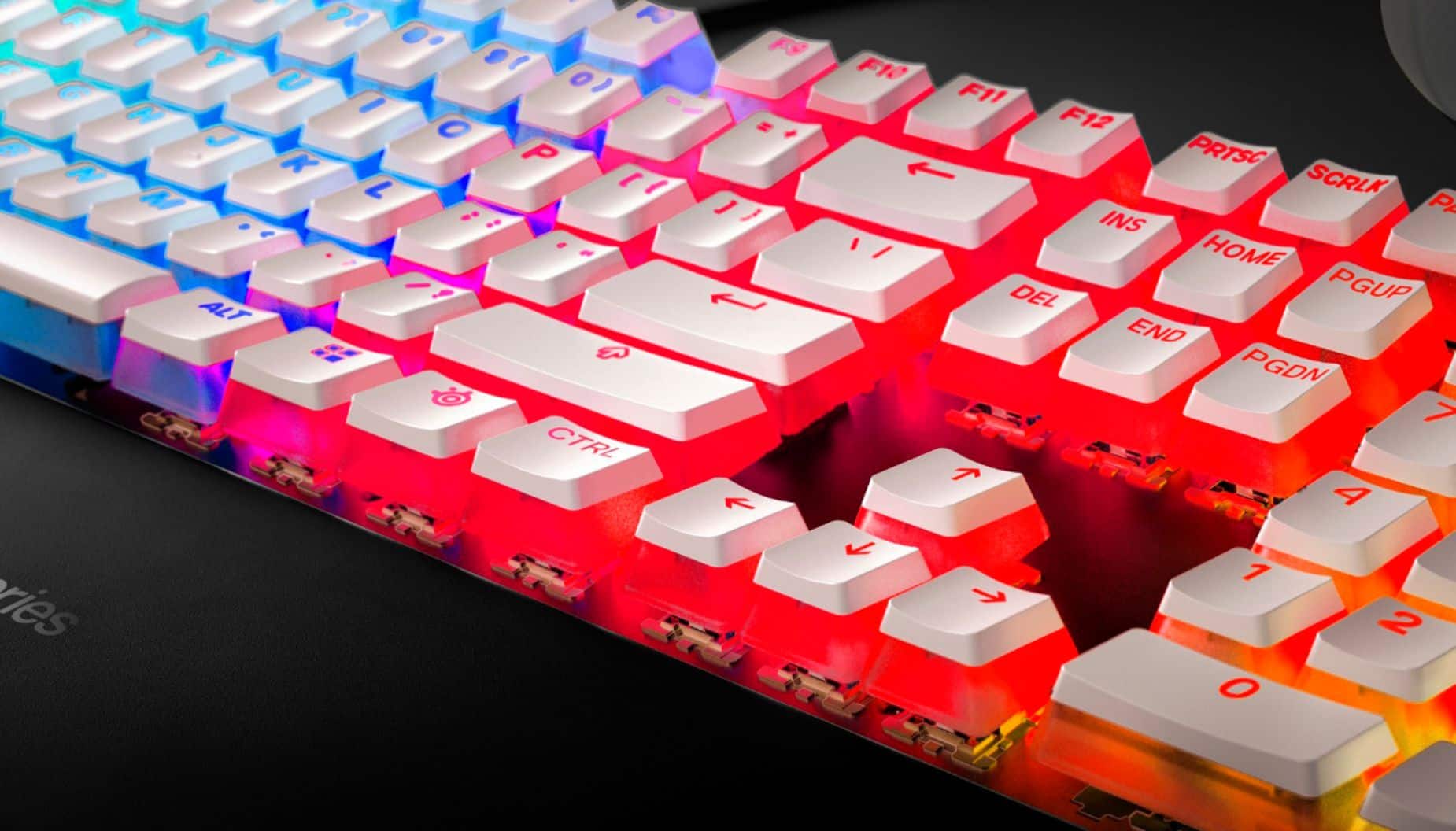 Alt View 12. SteelSeries - PRISMCAPS – Universal Double Shot PBT Keycaps - White.