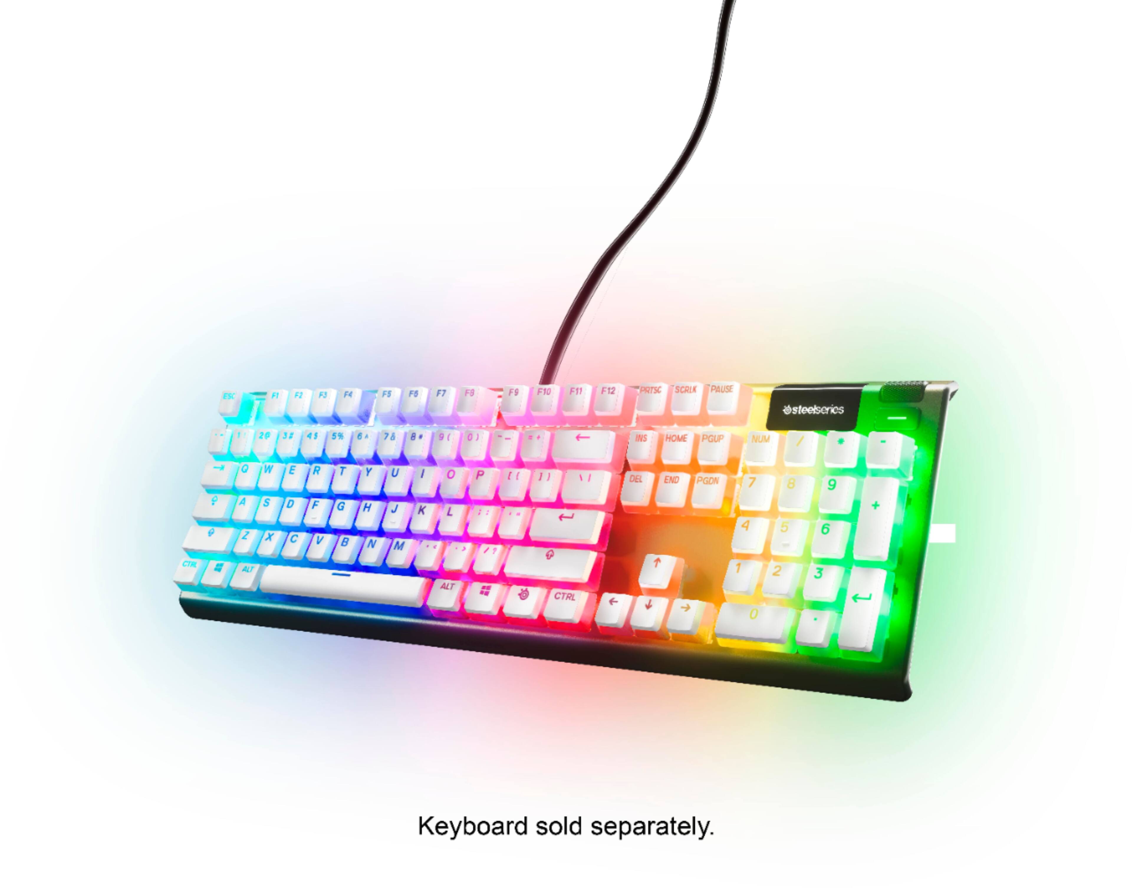 Alt View 13. SteelSeries - PRISMCAPS – Universal Double Shot PBT Keycaps - White.