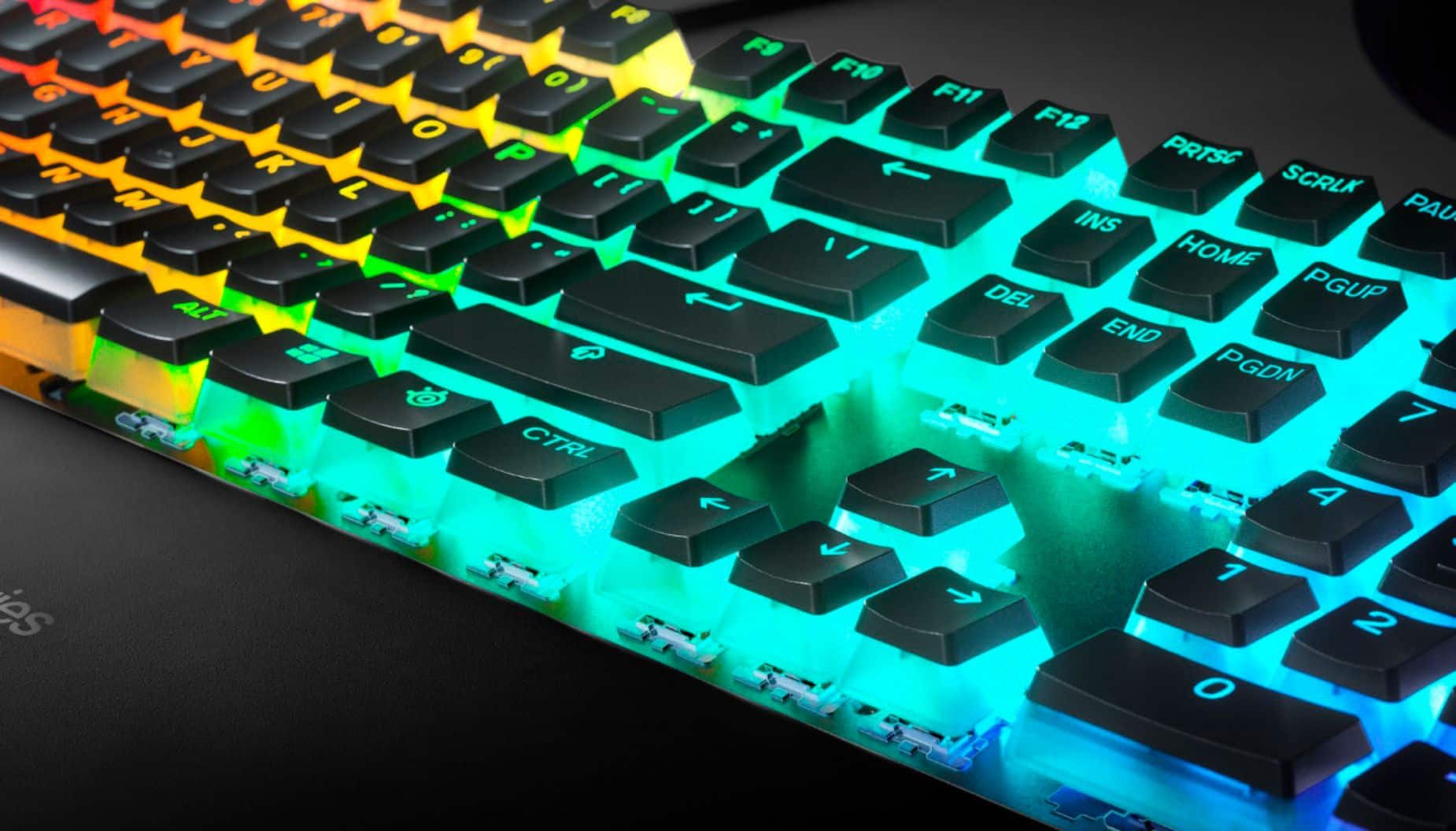 Alt View 13. SteelSeries - PRISMCAPS – Universal Double Shot PBT Keycaps - Black.