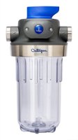 Culligan - WH-HD200-C Heavy-Duty 1" inlet/outlet Whole House Sediment Clear Filter Housing with bypass valve - Blue - Alt_View_Zoom_11