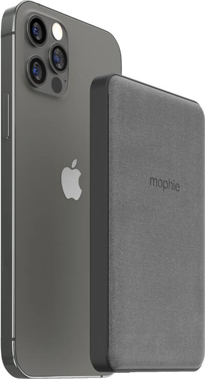 mophie - Snap+ Juice Pack Mini 5,000 mAh Portable Charger with MagSafe Compatibility - Black