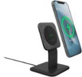 Alt View Zoom 1. mophie - Snap+ 15W Fast Charge Wireless Charging Stand with MagSafe Compatibility - Black.