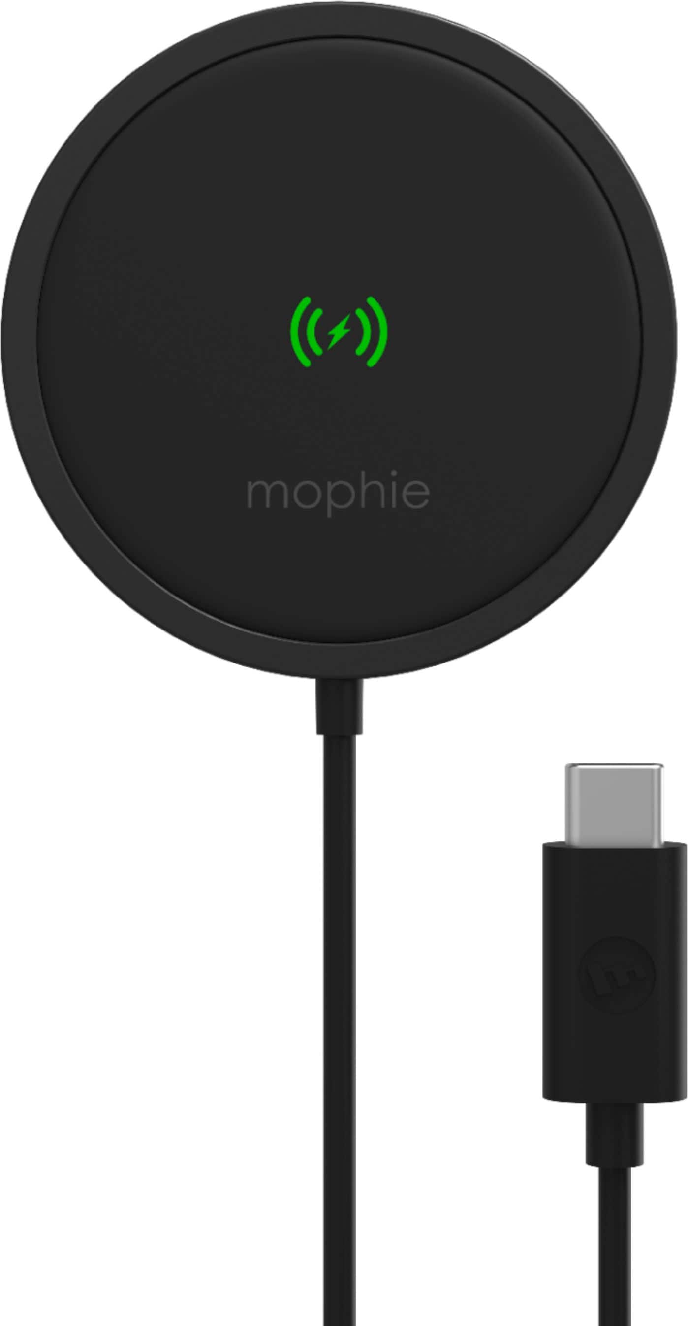 Alt View 13. mophie - Snap+ 15W Fast Charge Wireless Charger with MagSafe Compatibility - Black.
