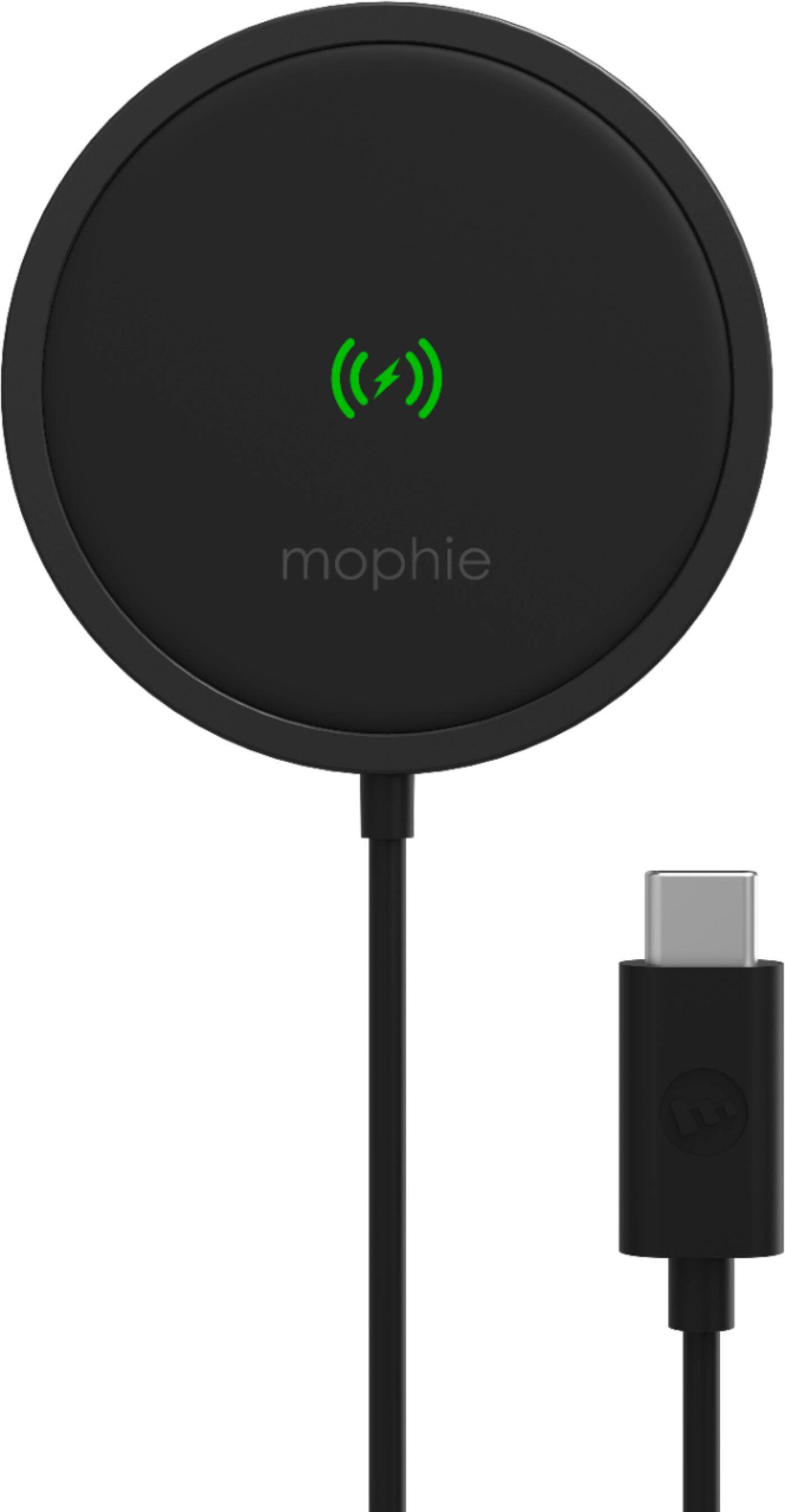 Alt View 13. mophie - Snap+ 15W Fast Charge Wireless Charger with MagSafe Compatibility - Black.
