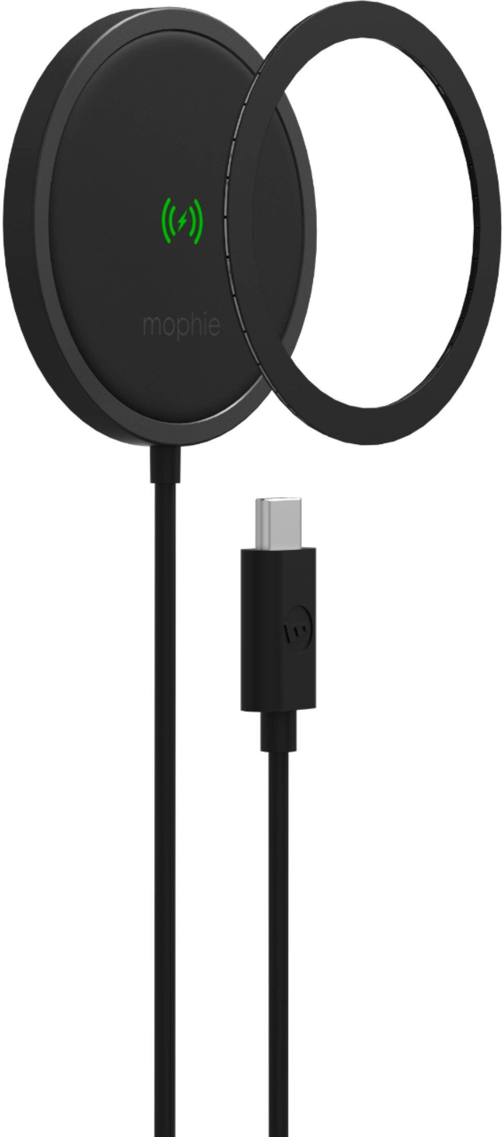 Alt View 14. mophie - Snap+ 15W Fast Charge Wireless Charger with MagSafe Compatibility - Black.