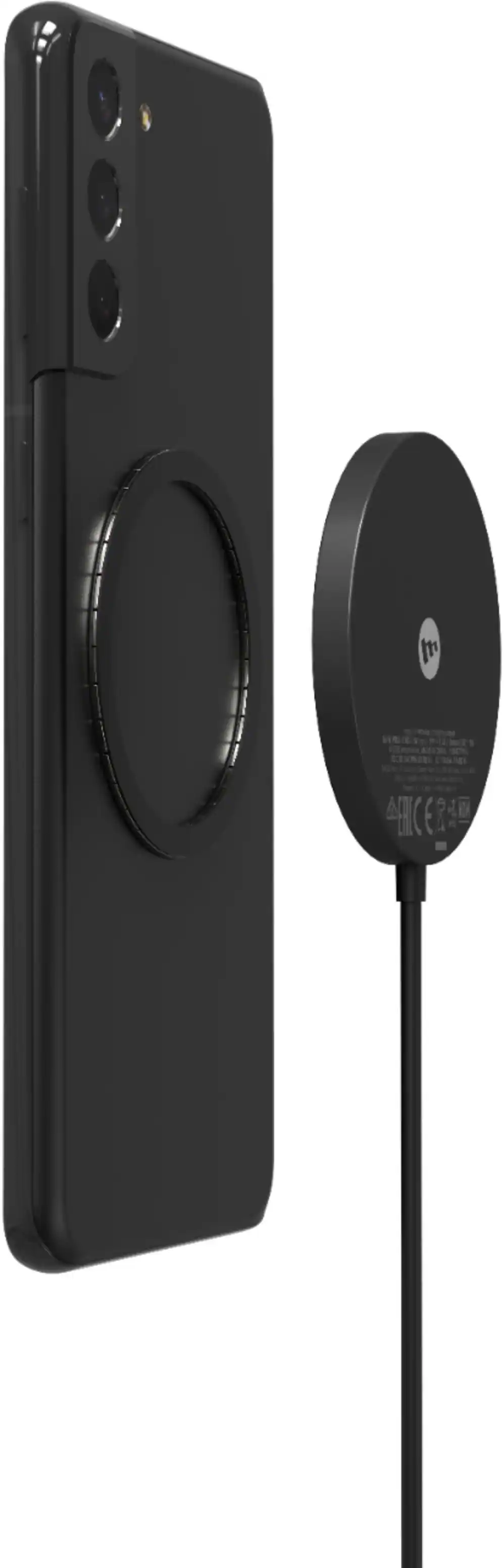 Alt View 15. mophie - Snap+ 15W Fast Charge Wireless Charger with MagSafe Compatibility - Black.