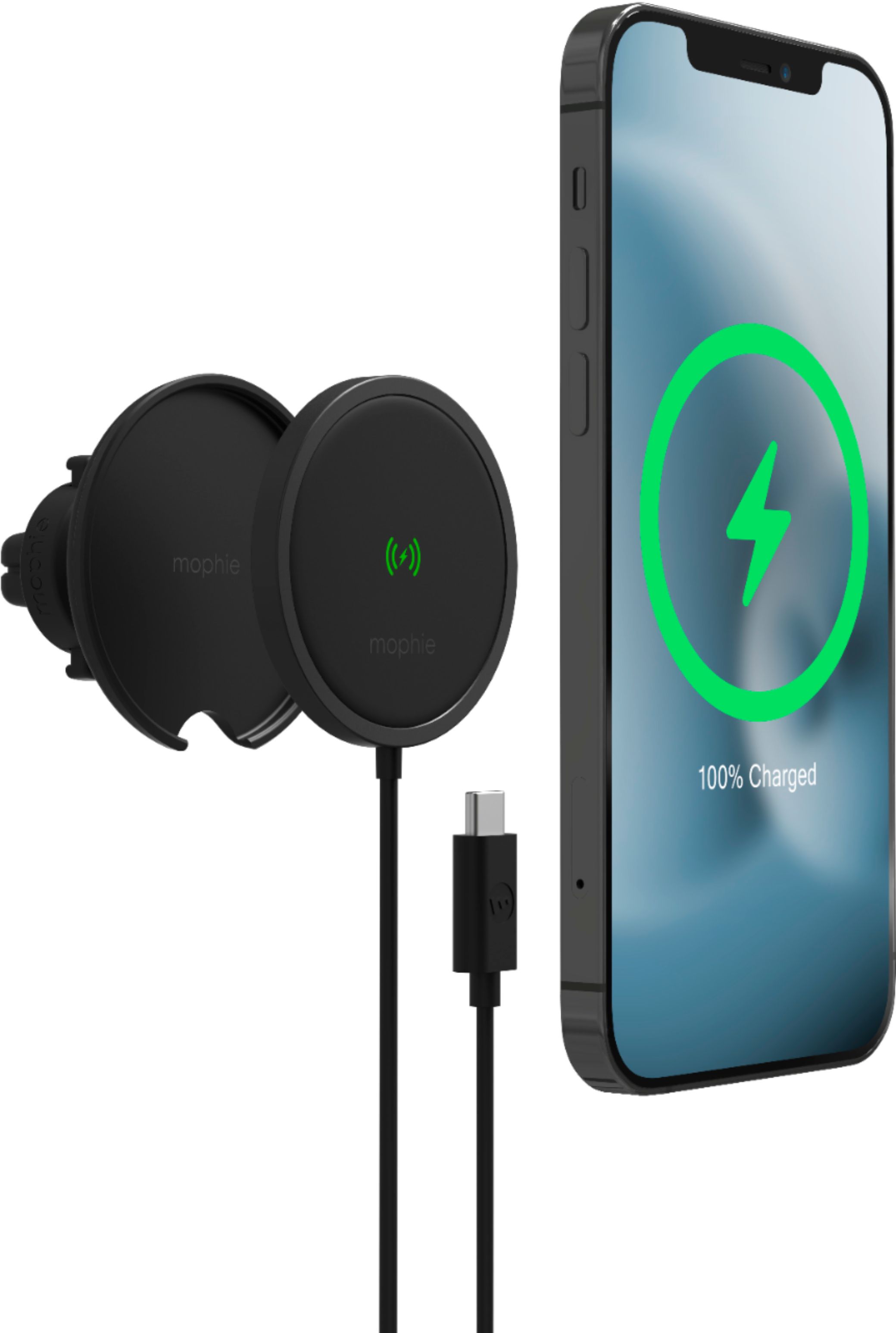 mophie Snap+ 15W Wireless Charging Vent Mount with MagSafe Compatibility  Black 401307635 - Best Buy