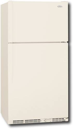 Angle Standard. Whirlpool - 18.9 Cu. Ft. Frost-Free Top-Mount Refrigerator with Internal Dispenser - Biscuit.