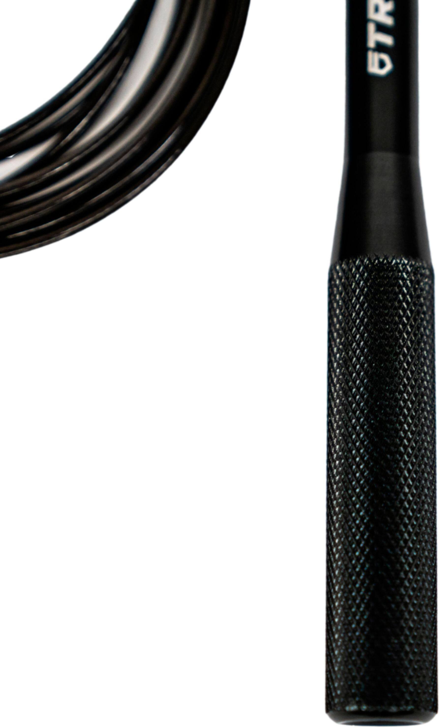 Left View: Tru Grit - Aluminum Speed Jump Rope - Black