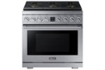 Dacor - Transitional 5.9 Cu. Ft. Self-Cleaning Freestanding Gas Convection Range with 6 burners, Liquid Propane Convertible - Silver Stainless Steel