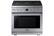 Front. Dacor - Transitional 5.9 Cu. Ft. Self-Cleaning Freestanding Gas Convection Range with 6 burners, Liquid Propane Convertible - Silver Stainless Steel.