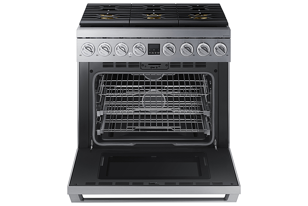 Best Buy: Dacor Transitional 5.9 Cu. Ft. Self-Cleaning Freestanding Gas  Convection Range with 6 burners, Liquid Propane Convertible Silver  Stainless Steel DOP36P86GLS