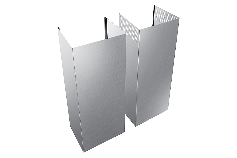 Left View: Dacor - Transitional Style Panel Kit for 18" Refrigerator or Freezer Column, Right - Silver stainless steel