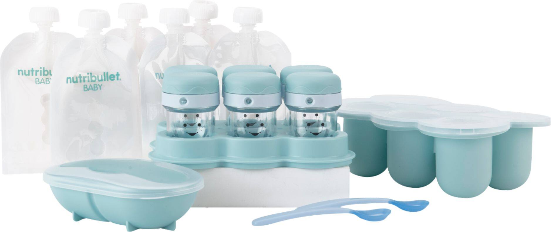 Left. NutriBullet - Baby & Toddler Meal Prep Kit - Blue.
